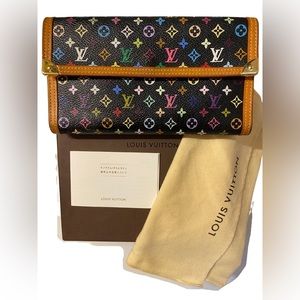 Like-New Louis Vuitton x Takashi Murakami International Porte Tresor Long Wallet